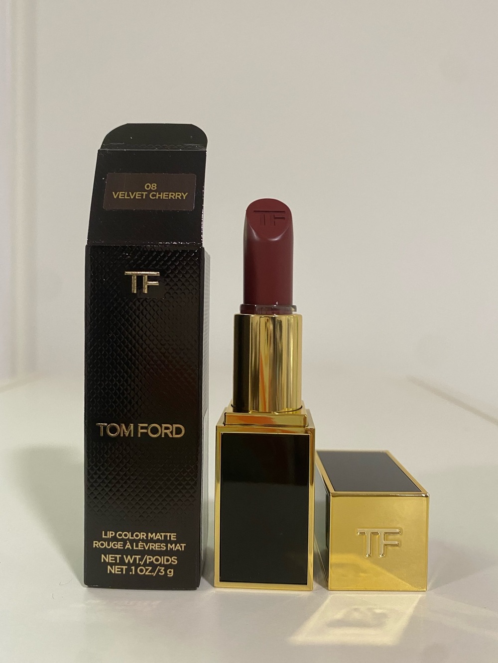 Tom Ford Cherries Collection Lip Color Matte 08 VELVET CHERRY, 0.1oz/3g Full Sz